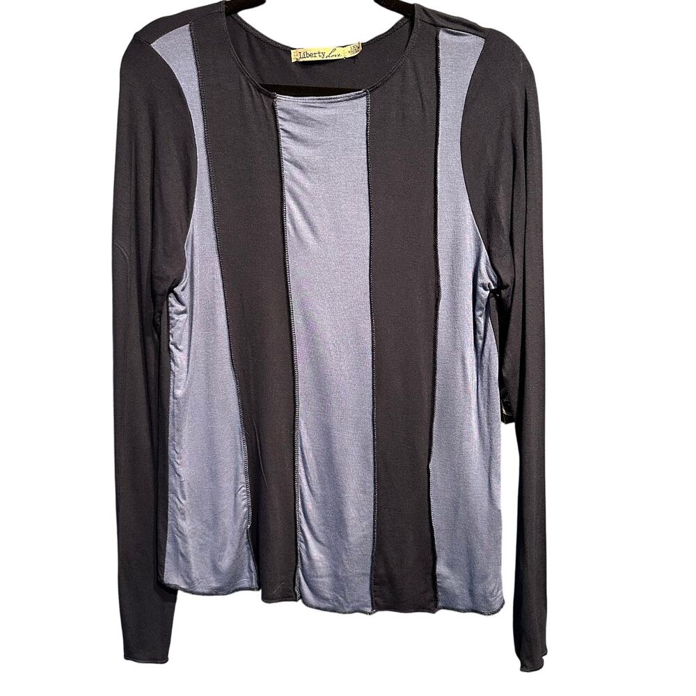 NWT Liberty Love Size 1XL Long Sleeve Tee Soft Comfy Layering Casual Lounge